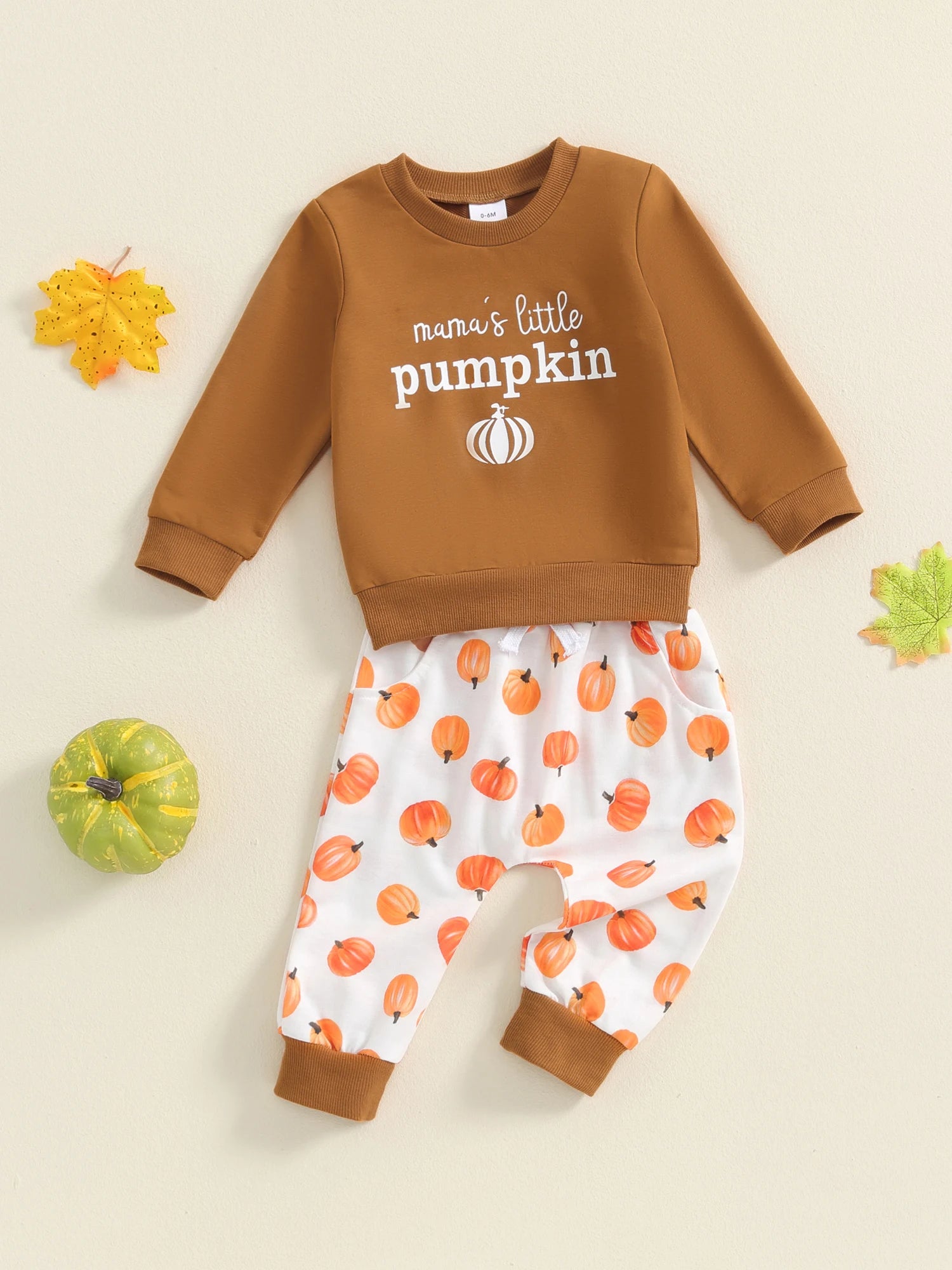 Baby/Toddler Long Sleeve Pumpkin 2 - Piece Outfit - silverfoxgoods